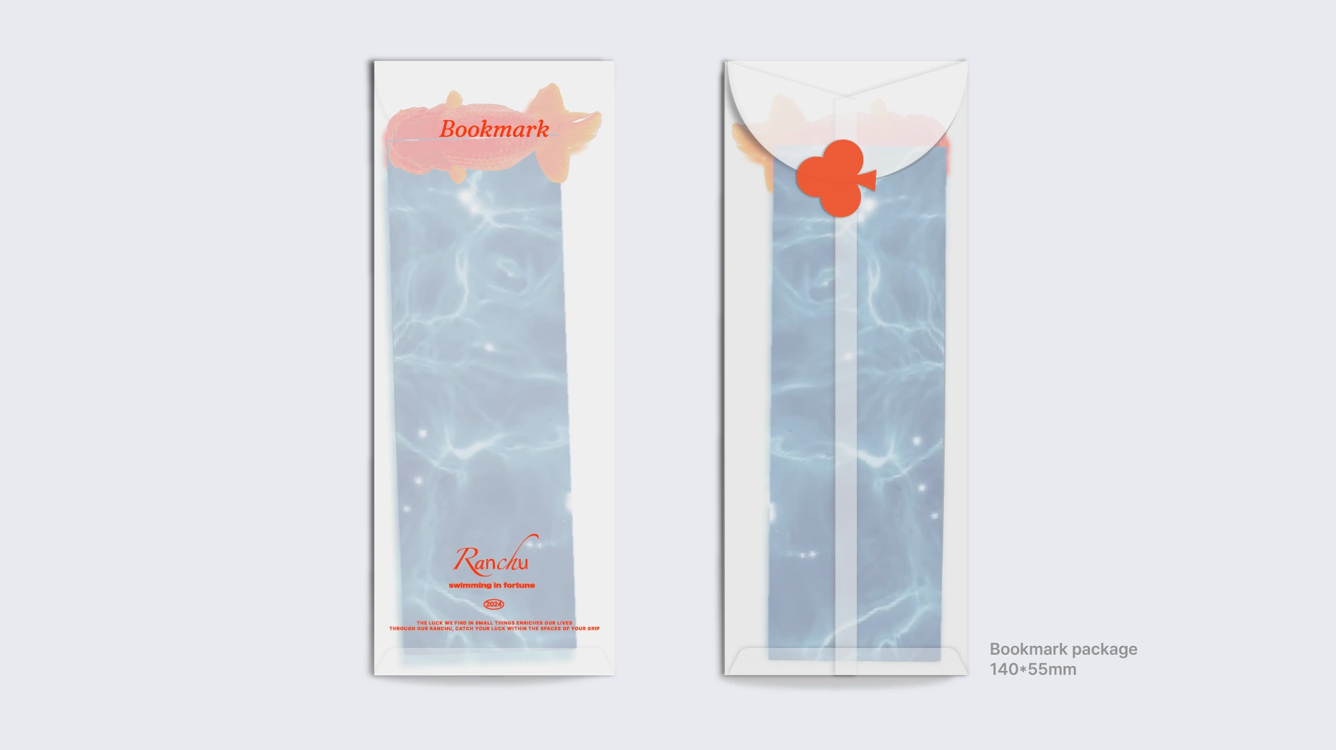 Ranchu bookmark packaging
