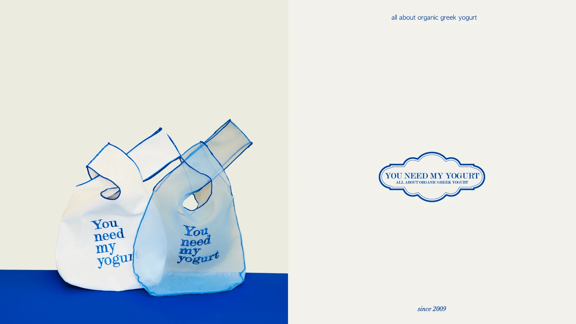You Need My Yogurt tote bags and logo